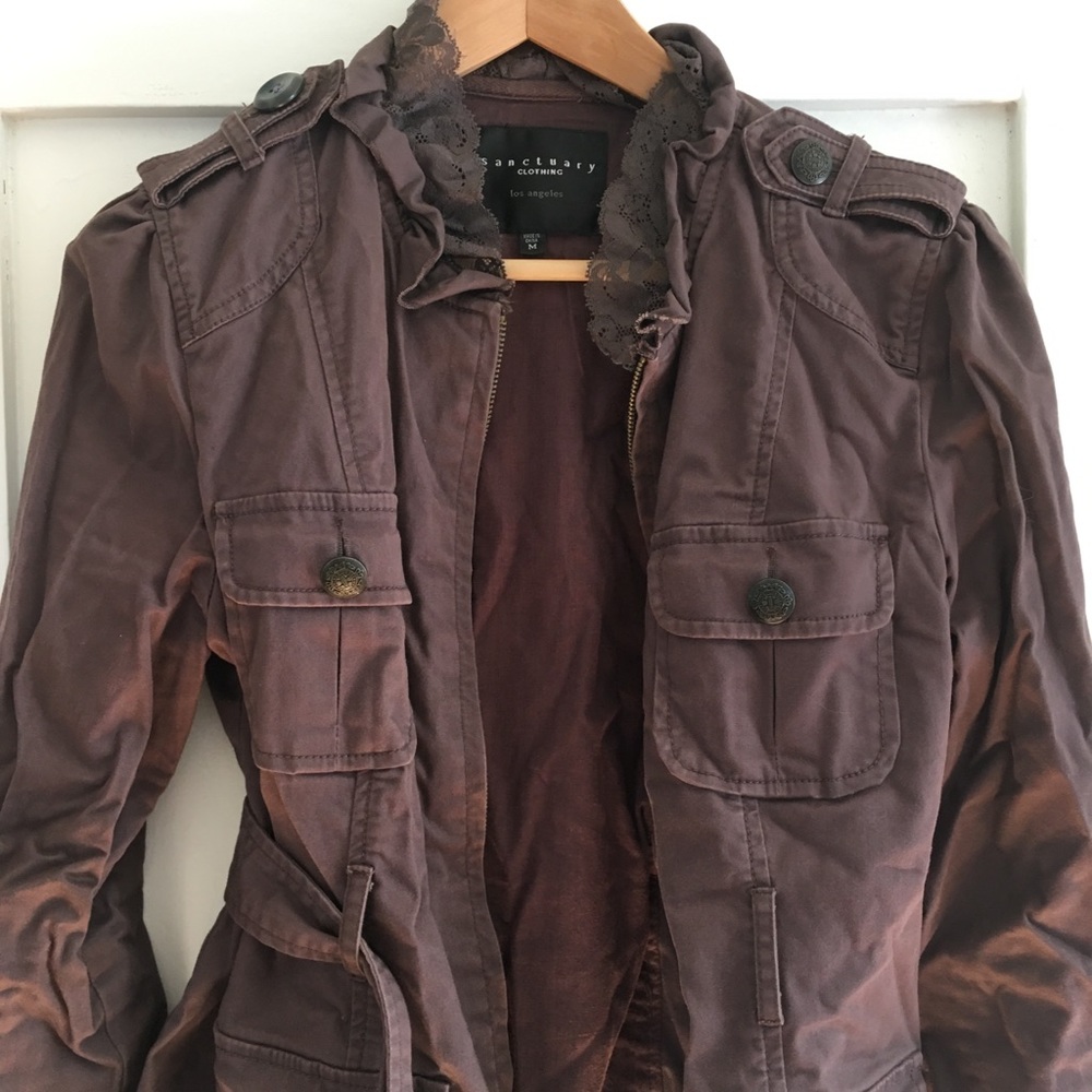 Sanctuary romantic hip length army style jacket